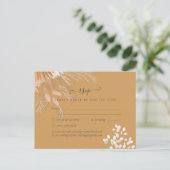 Carte Postale Mariage Tropical Herbe des Pampas Terracotta (Debout devant)