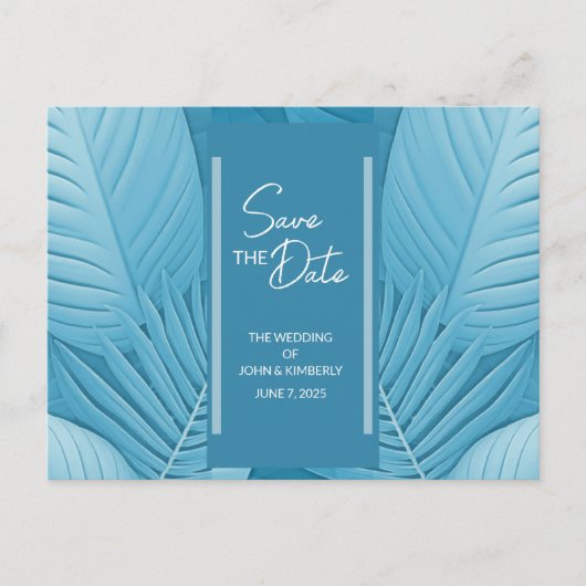 Carte postale Mariage Turquoise Tropical (Devant)