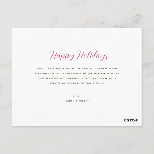 carte postale mariage unique (Dos)