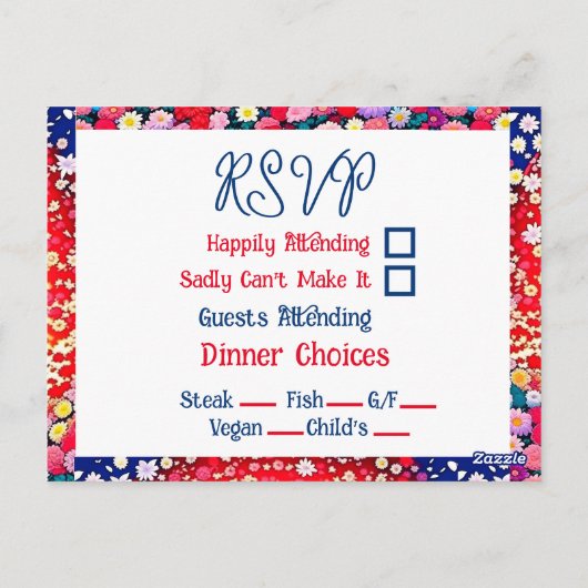 Carte Postale Mariage unique Anime Couple RSVP (Dos)