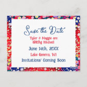 Carte Postale Mariage unique d'Anime Couple Enregistrer la date (Dos)