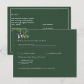 Carte Postale Mariage vert Juniper (Devant / Derrière)