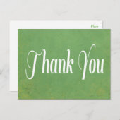 Carte postale Mariage vert Merci (Devant / Derrière)