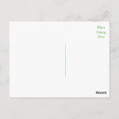 Carte postale Mariage vert Merci (Dos)