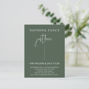 Carte Postale Mariage Vert Rien de Fantaisiste Juste de l'Amour