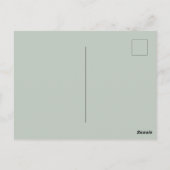 Carte Postale Mariage vert Sage Simple Elegant RSVP (Dos)