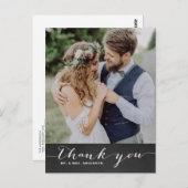 Carte postale Mariage vertical Rustique Script Mer (Devant / Derrière)