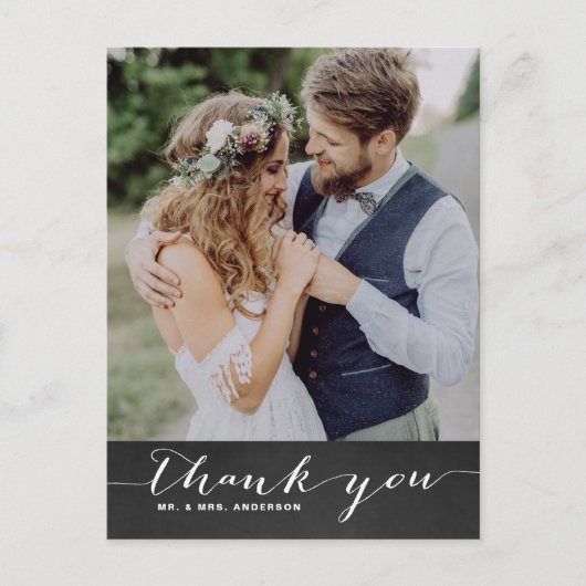 Carte postale Mariage vertical Rustique Script Mer (Devant)