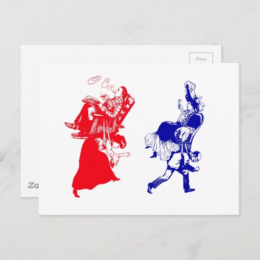 Carte Postale mariage victorien drôle (Devant / Derrière)