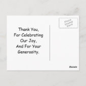 Carte Postale Mariage vintage amusant personnalisé (Dos)