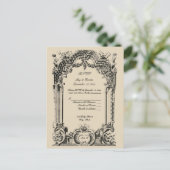 Carte Postale Mariage vintage baroque Rococo RSVP (Debout devant)