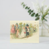Carte Postale Mariage vintage de porcs (Debout devant)
