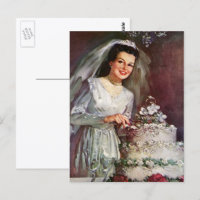 Mariage Vintage, Mariée coupant le gâteau de maria