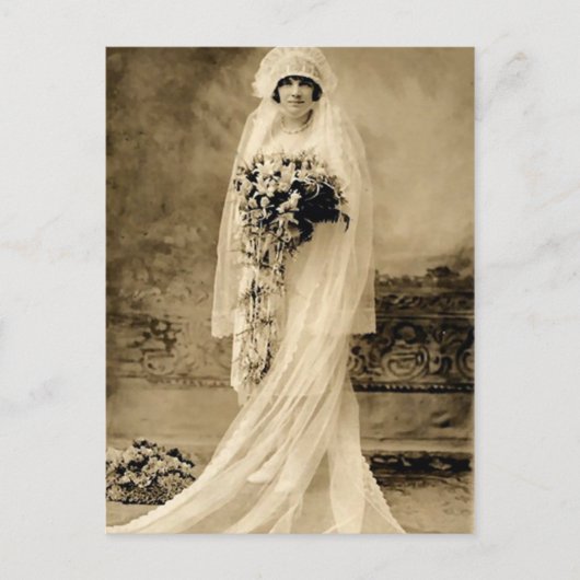 Carte Postale Mariage Vintage Une Mariée (Devant)