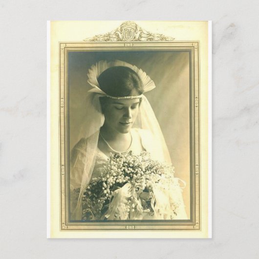 Carte Postale Mariage Vintage Une Mariée (Devant)