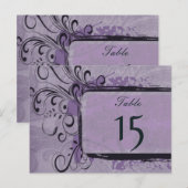 Carte Postale Mariage violet rustique vintage (Devant / Derrière)