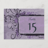 Carte Postale Mariage violet rustique vintage (Dos)