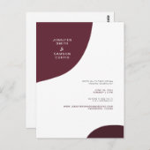 Carte Postale Mariage virtuel Abstrait moderne en Bourgogne (Devant / Derrière)