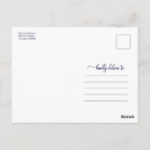 Carte Postale Mariage Virtuel de Calligraphie Simple Chic (Dos)