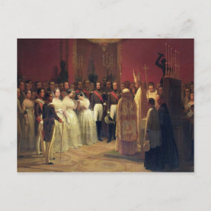 Carte Postale Mariages de la reine Isabelle II