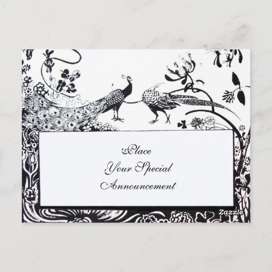 Carte Postale MARIAGES INSÉPARABLES MONOGRAM noir et blanc (Dos)