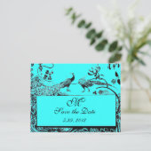 Carte Postale MARIAGES INSÉPARABLES MONOGRAM noir et blanc bleu (Debout devant)