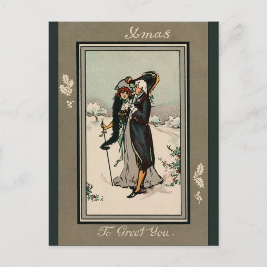 Carte Postale Mariages vintages de Noël (Devant)