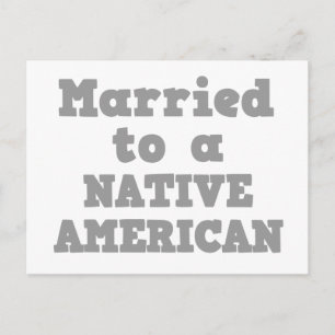 CARTE POSTALE MARIÉ À UN AMÉRINDIEN