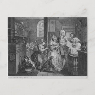 Carte Postale Marié à une vieille femme de ménage