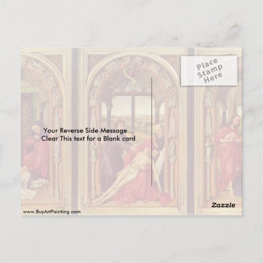 Carte Postale Marie Altar Triptych Par Rogier Van Der Weyden (Dos)