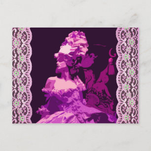 Carte Postale Marie Antionette -violet