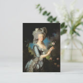 Carte Postale Marie Antoinette avec un Rose, 1783 (Debout devant)