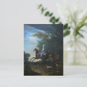 Carte Postale Marie Antoinette Chasse par Louis Auguste Brun (Debout devant)