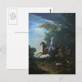 Carte Postale Marie Antoinette Chasse par Louis Auguste Brun (Devant / Derrière)