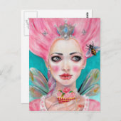 Carte Postale Marie Antoinette Cupcake Féerie - Queen Bee (Devant / Derrière)