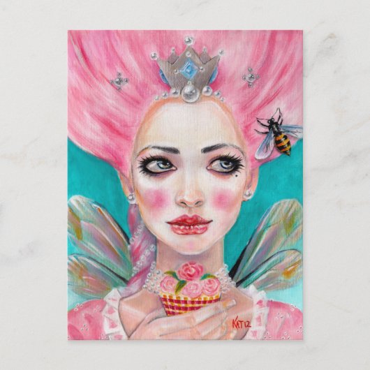 Carte Postale Marie Antoinette Cupcake Féerie - Queen Bee (Devant)
