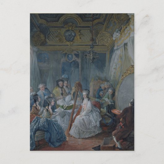 Carte Postale Marie Antoinette dans sa chambre à Versailles (Devant)