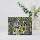 Carte Postale Marie-Antoinette et Louis XVI - Vert (Debout devant)