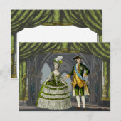 Carte Postale Marie-Antoinette et Louis XVI - Vert (Devant / Derrière)