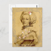 Carte Postale Marie Antoinette Illustration d'art modifié (Devant / Derrière)