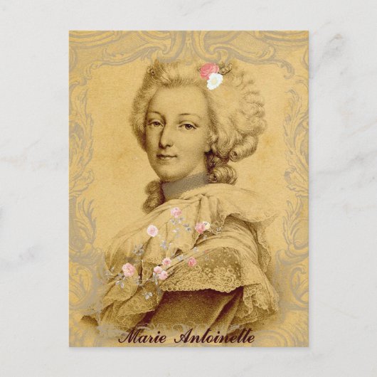 Carte Postale Marie Antoinette Illustration d'art modifié (Devant)
