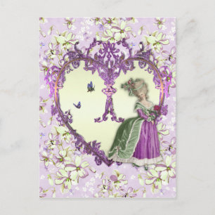 Carte Postale Marie Antoinette Lilac Dreams Purple Floral Print