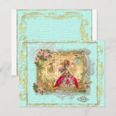 Carte postale Marie Antoinette Party à Versailles (Devant / Derrière)