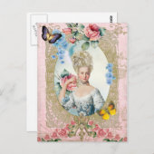 Carte postale Marie Antoinette Portrait Versailles (Devant / Derrière)