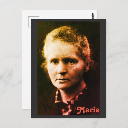 Carte Postale Marie Currie (Devant / Derrière)