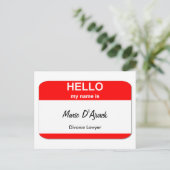 Carte Postale Marie D'Ajurck, avocate en divorce (Debout devant)