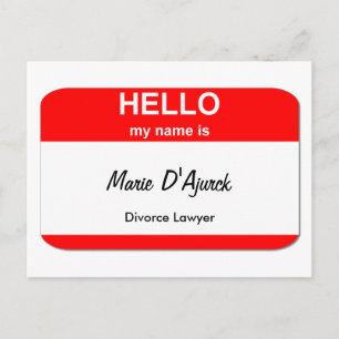 Carte Postale Marie D'Ajurck, avocate en divorce