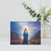 Carte Postale Marie de Nazareth marchant seule (Debout devant)