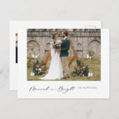 Carte postale Marié et brillant moderne minimalist (Devant / Derrière)