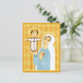 Carte Postale Marie et Jésus icône catholique moderne (Debout devant)